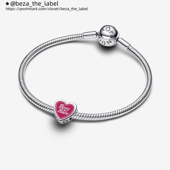 Pandora Engravable Boss Babe Heart Charm|Pendant - Picture 2 of 2